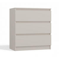 KOMMODE: 3 Schubladen Farbe: kaschmir, 70 x 40 x 75cm - Kaschmir, Holzwerkstoff (70/75/40cm) - 3XE LIVING