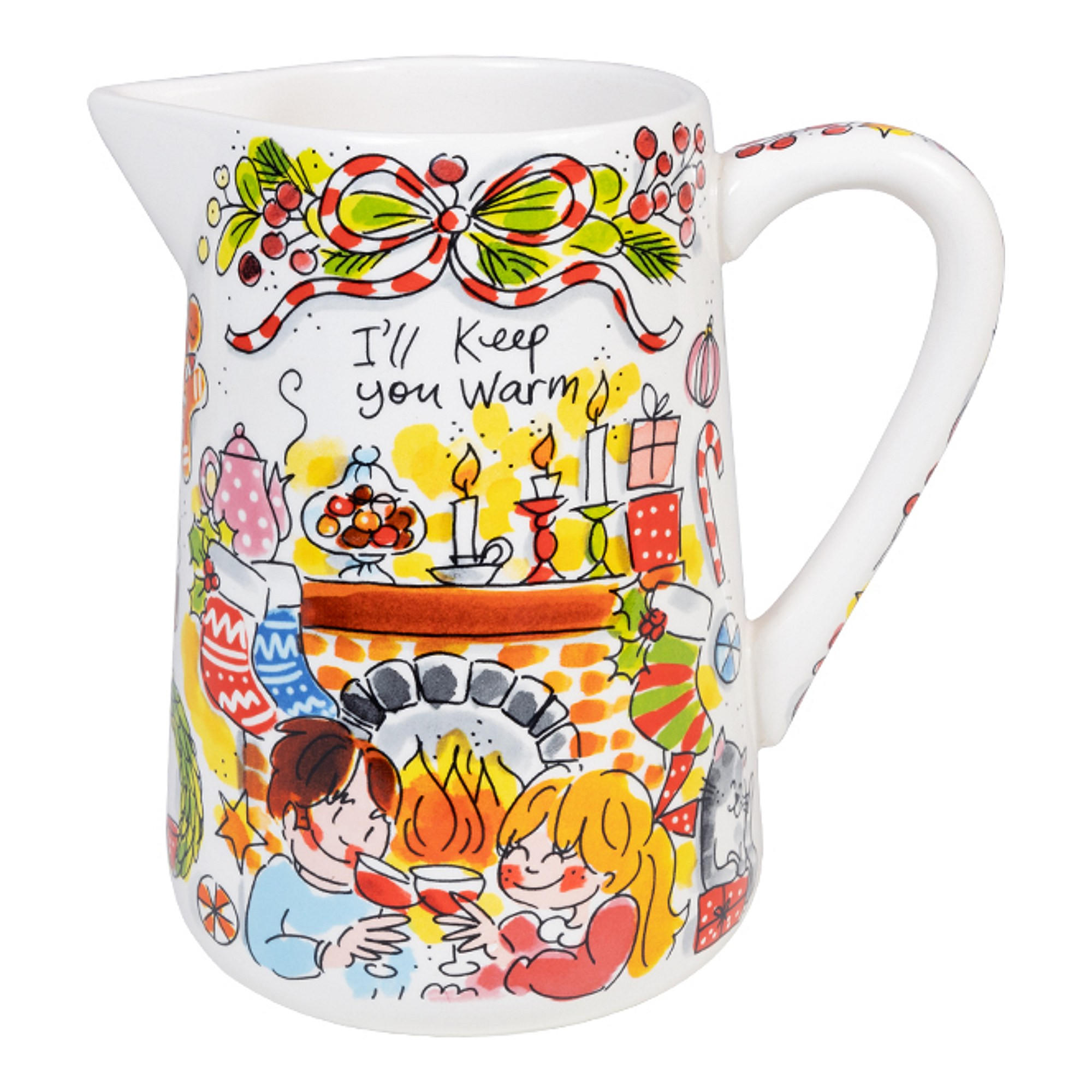SAFTKANNE Weihnachten in Bunt - 1000 ml - Multicolor, Keramik (1L) - Blond Amsterdam