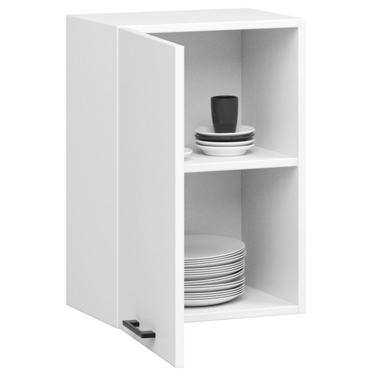 KÜCHENSCHRANK Weiß 30x50x58cm - Schwarz/Weiß, Holzwerkstoff/Kunststoff (50/58/30cm) - Akord