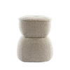 POUF Leyla Braun Ø40/46 cm - Beige, Holz (40/46/40cm) - Light & Living