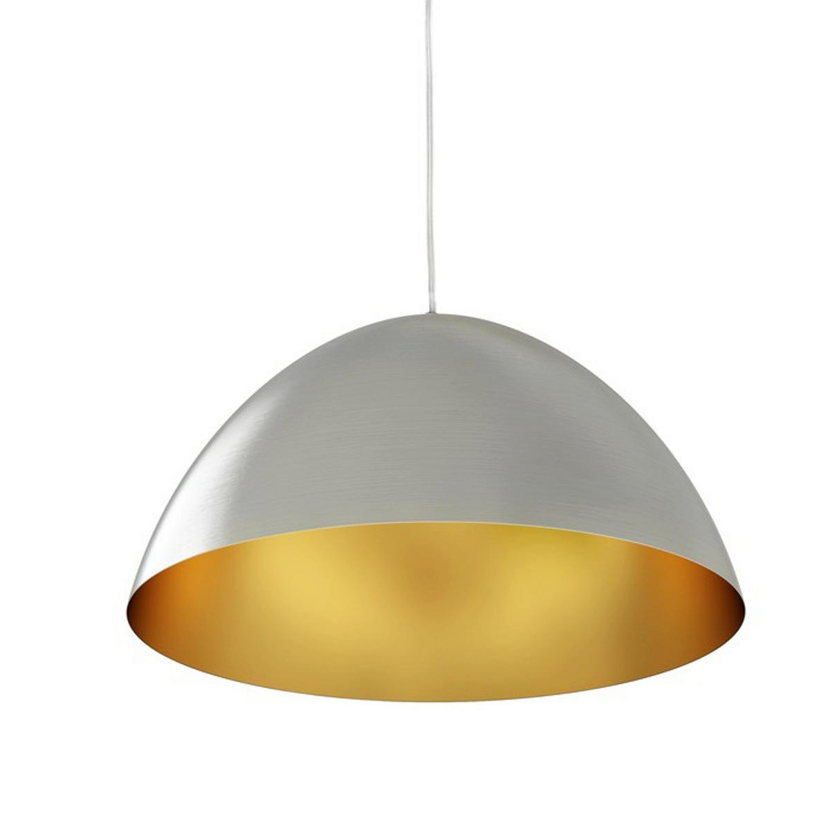 PENDELLEUCHTE MERYLYN 48 gebürstetes Aluminum/Goldlack 15 W - Goldfarben, Metall (30/30/120cm) - Rendl