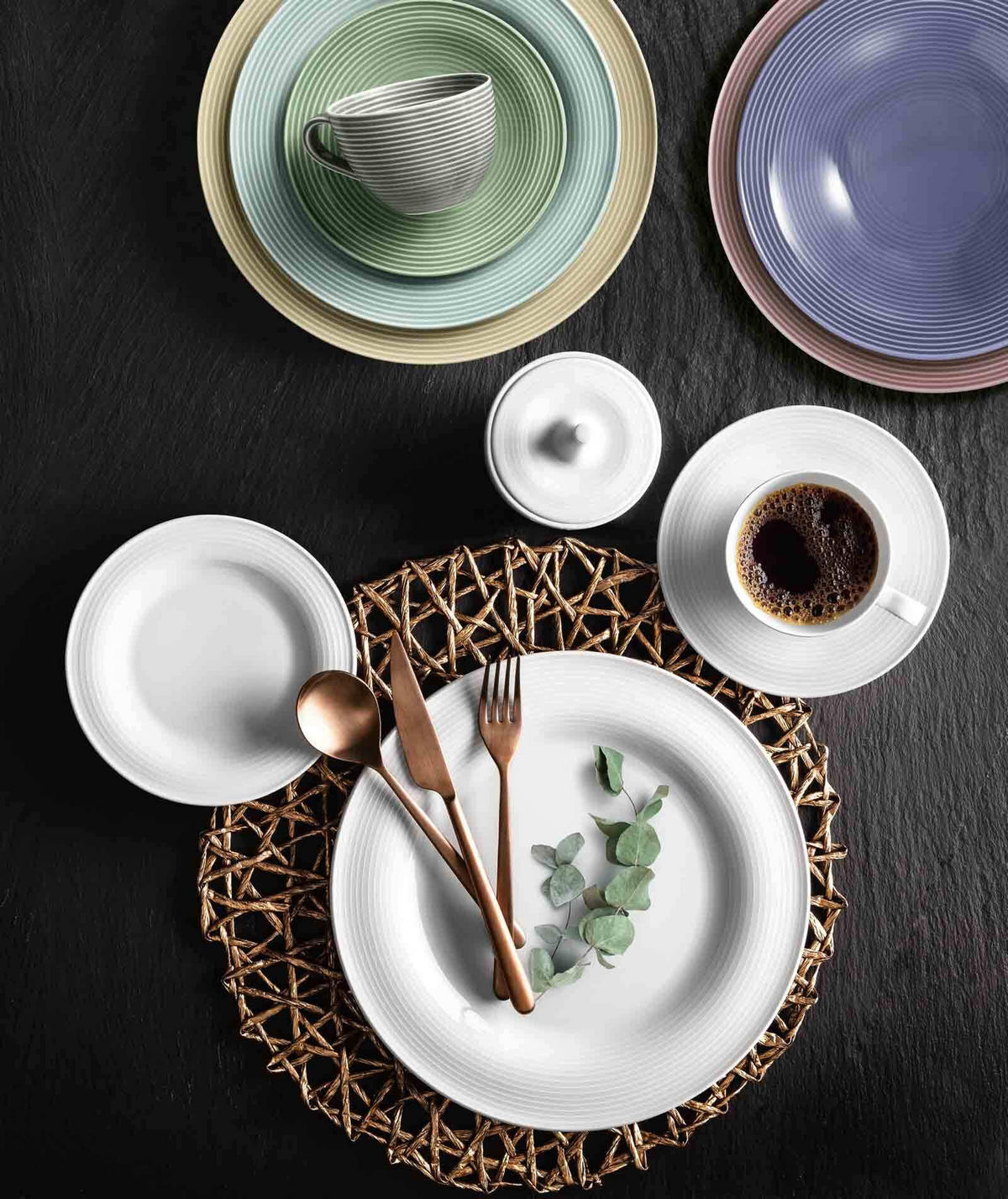 BROTTELLER Beat Color Glaze Weiß ø 17 cm 6er Set - Weiß, Keramik (17cm) - Seltmann Weiden