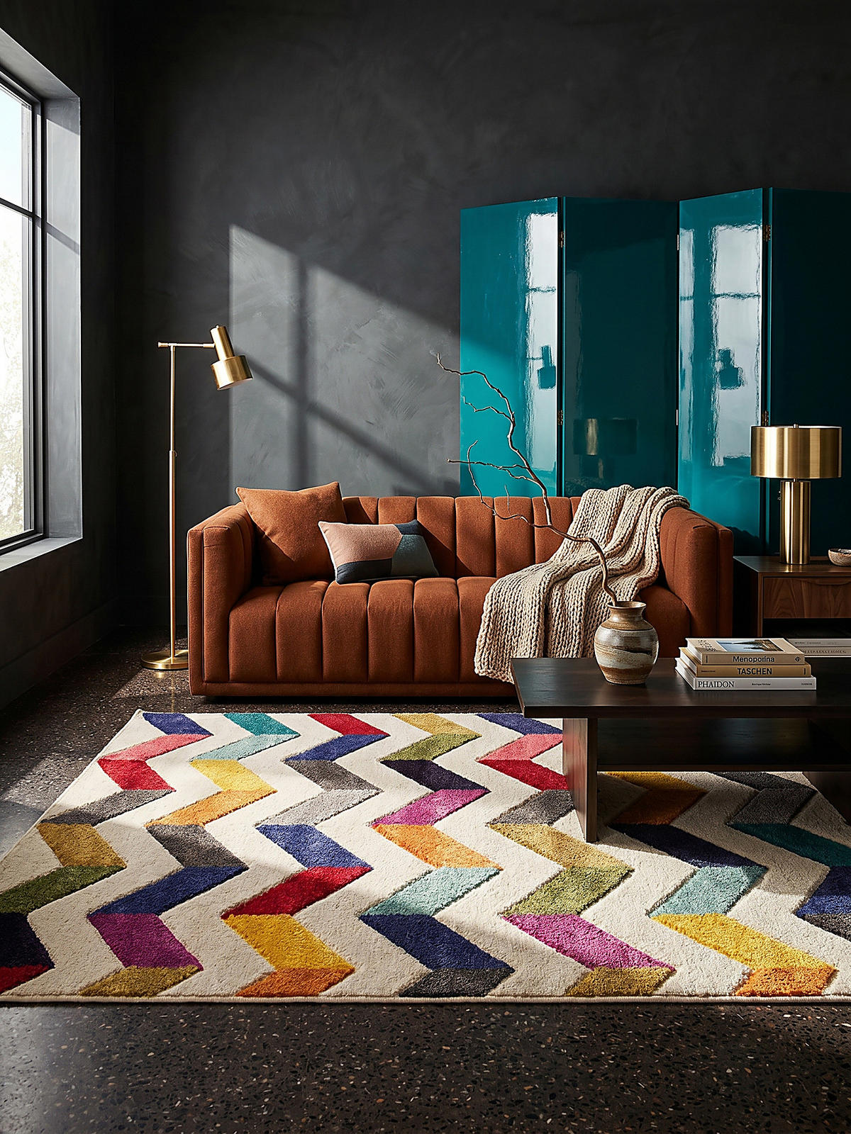 TEPPICH MEON, geometrisch, Bunt, 120 x 170 cm - Multicolor, Textil (170/120cm) - KADIMA DESIGN