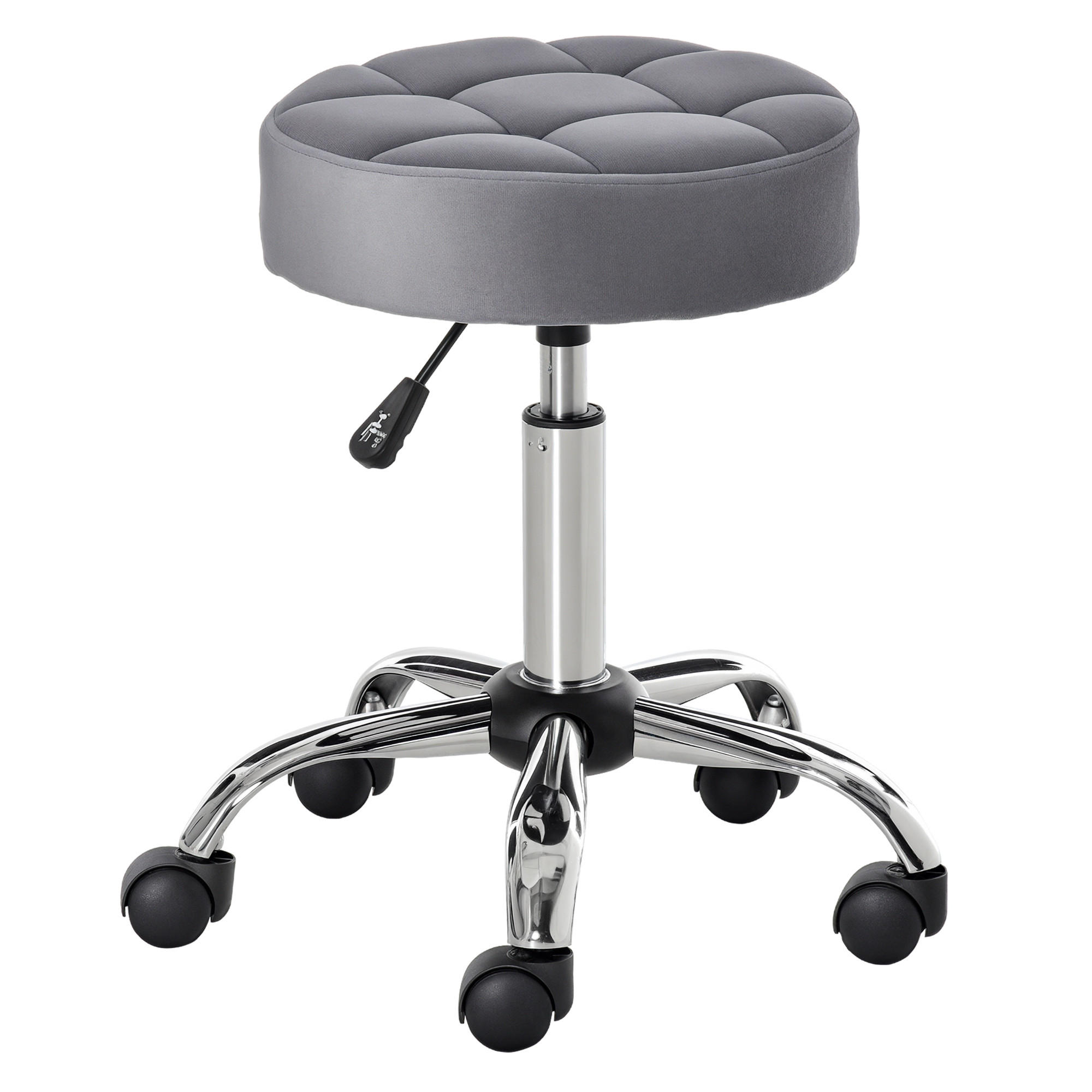 DREHHOCKER DE-09776 Hellgrau - Hellgrau, Metall (35/61/35cm) - ComfortXL