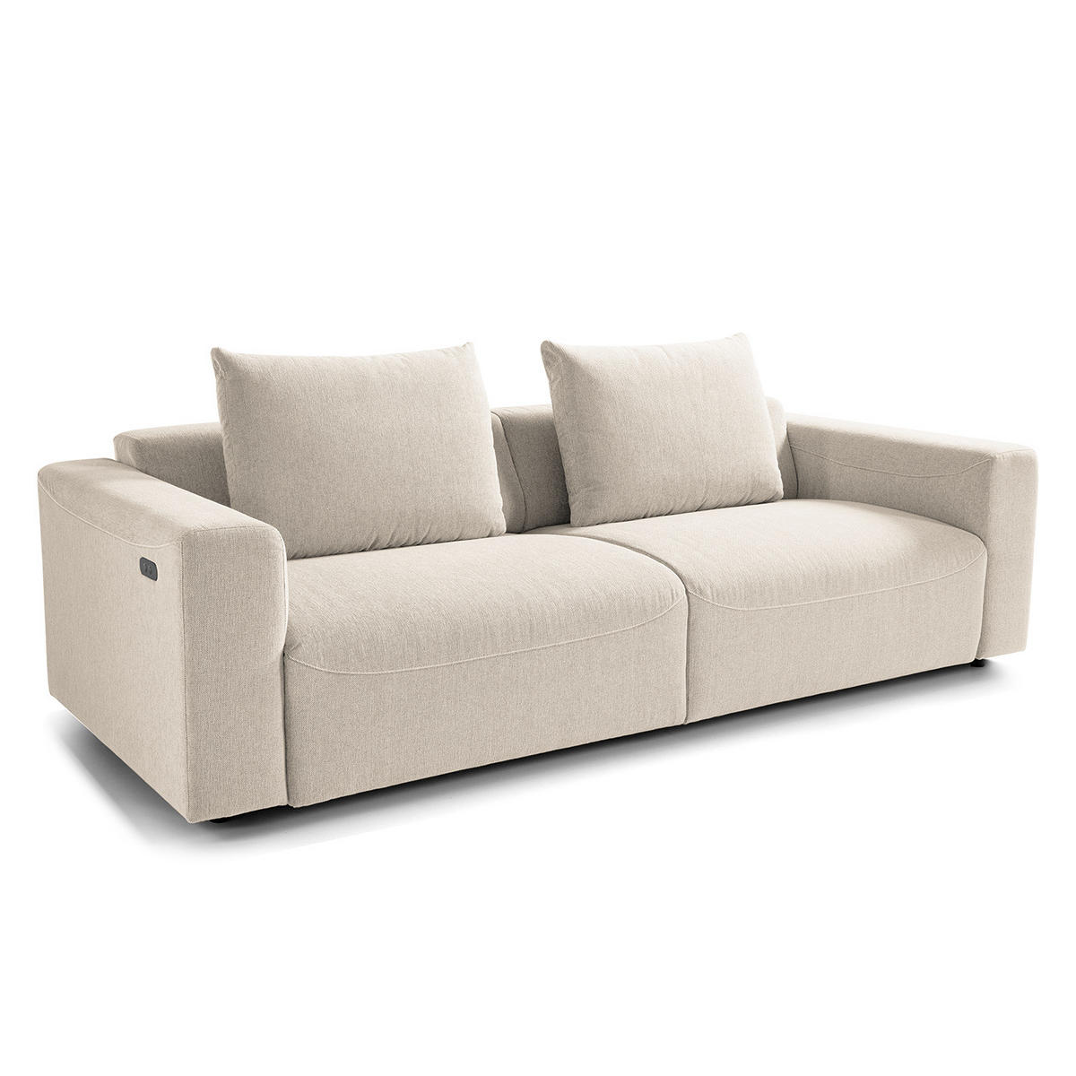 3-SITZER SOFA - Webstoff - Beige, Textil (233/83/100cm) - home24
