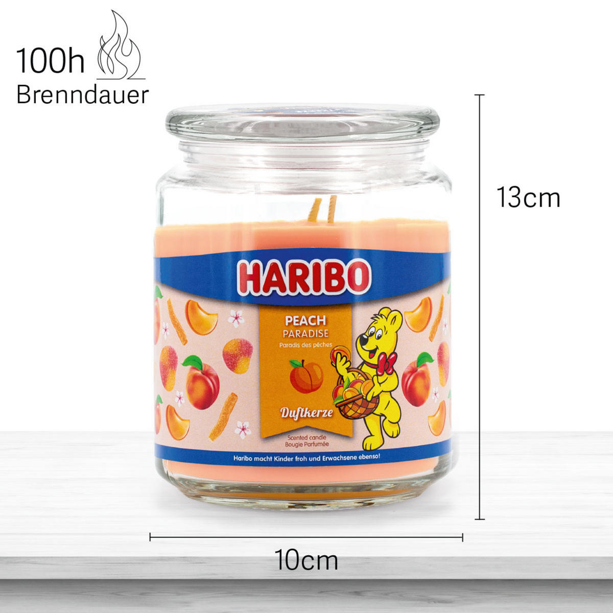 DUFTKERZE Haribo - Orange, Naturmaterialien/Glas (13cm)