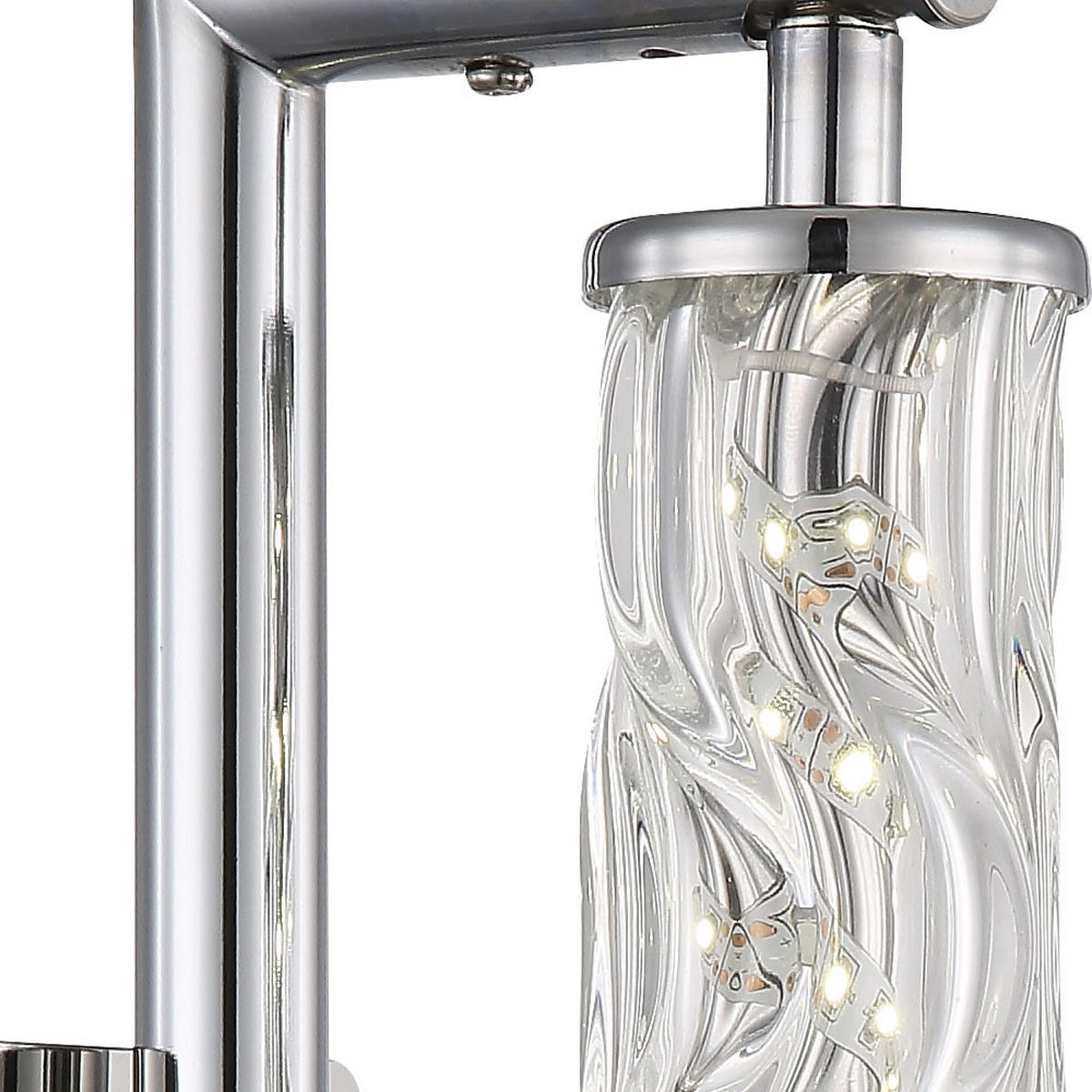 LED WANDLEUCHTE Salmo Silber Klar - Silberfarben, Glas (37/8/15.5cm) - Globo Lighting