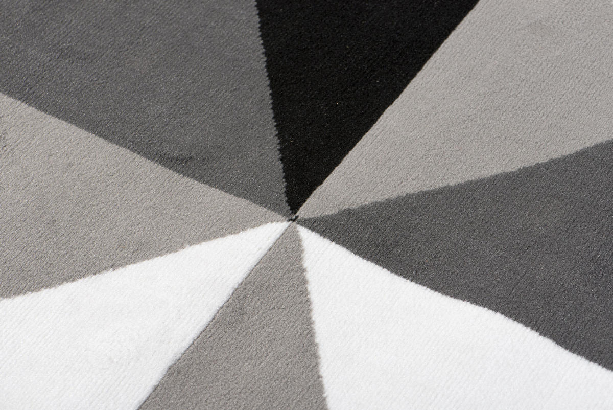 TEPPICH MAYA Grau Vierecke Geometrisch Figuren 130/190 cm - Grau, Textil (130/190cm) - Tapiso
