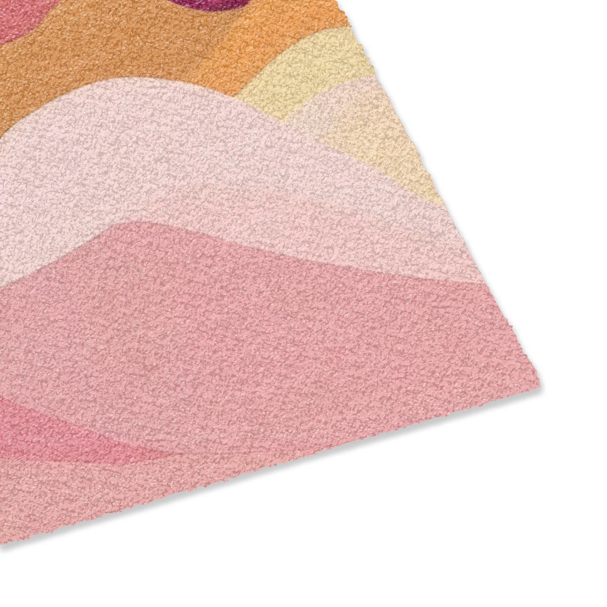 FUSSMATTE Berge - Abstrakt - Sonnenstrahlen - Rosa Sauberlaufmatte 60x40 cm - Rosa, Kunststoff (60/40cm) - MuchoWow