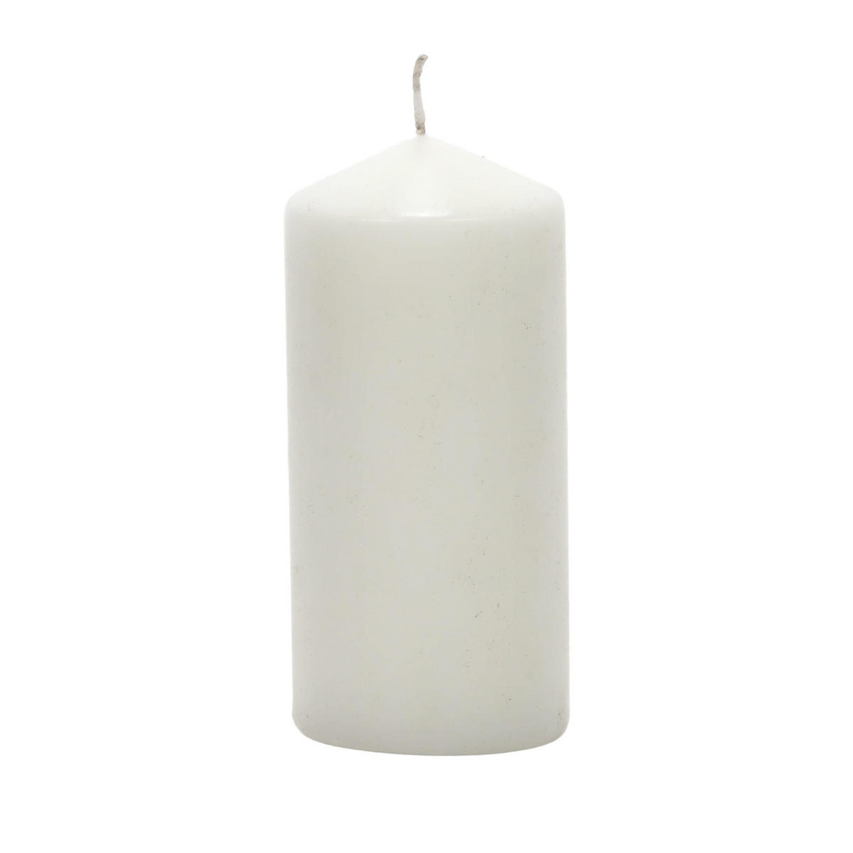 KERZE aus Paraffin 7/7/15 cm - Weiß, Paraffin (7/15/7cm) - Home Styling Collection