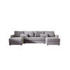 ECKSOFA MOS U BIS Itaka 50 mit Schlaffunktion - Grau, Textil (285/85/140cm) - Bedante