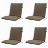 GARTENSTUHLKISSEN Canvas 97/49 cm 4er-Set - Taupe, Textil (49/6/97cm) - Madison