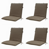 GARTENSTUHLKISSEN Canvas 97/49 cm 4er-Set - Taupe, Textil (49/6/97cm) - Madison
