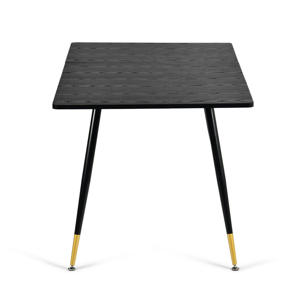 ESSTISCH im Industriestil Schwarzer ausziehbarer 120-160 - Goldfarben/Schwarz, Holz/Metall (80/120/75cm) - Urban Meuble