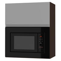 MIKROWELLENUMBAUSCHRANK Avellino W2MK/60 dust grey Acryl matt / Lava 60 / 32,5 / 72cm - Dunkelgrau/Grau, Holz/Holzwerkstoff (60/72/32.5cm) - Feldmann-Wohnen