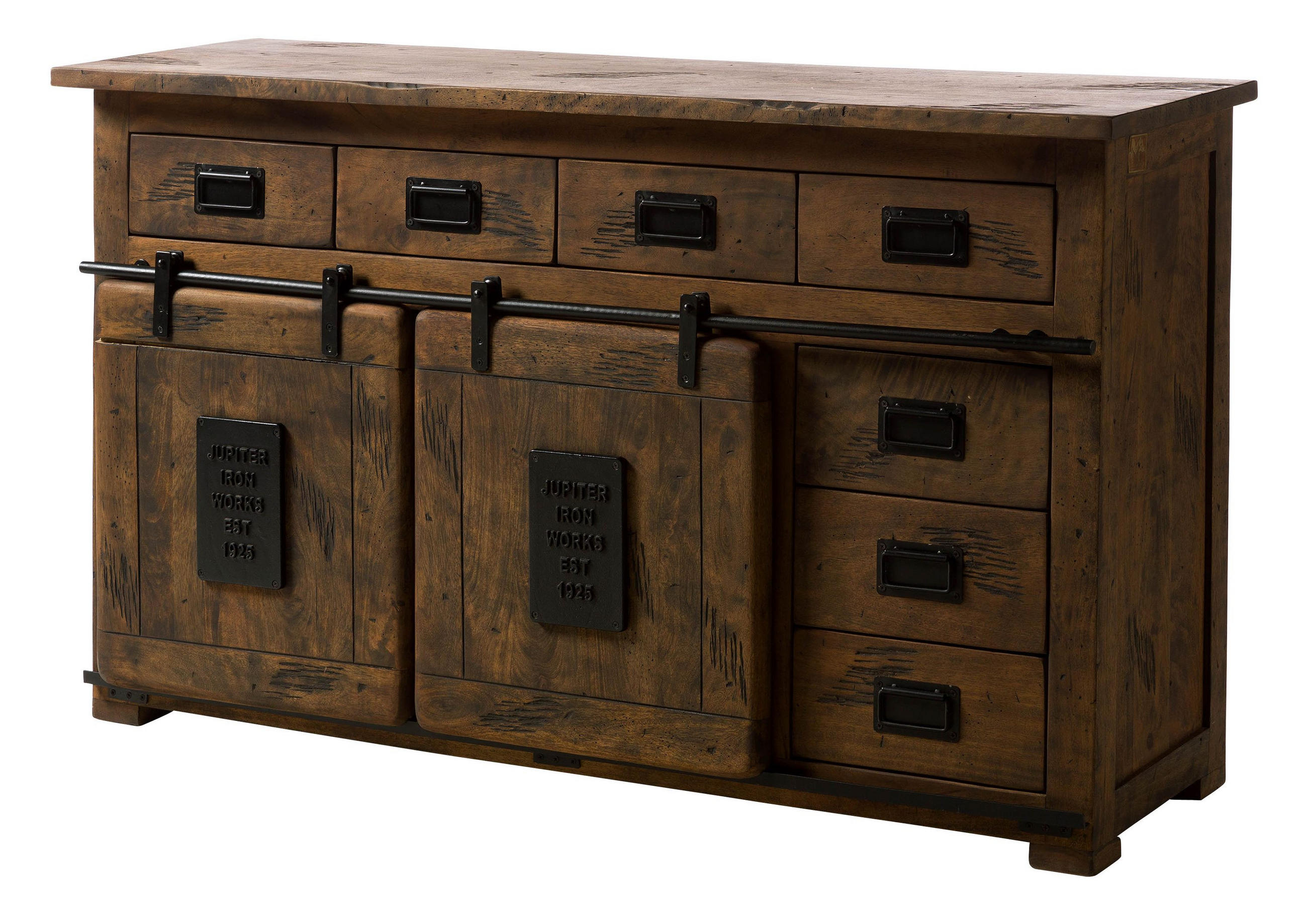 Massivmoebel24 Sideboard Braun 150x90x45 cm