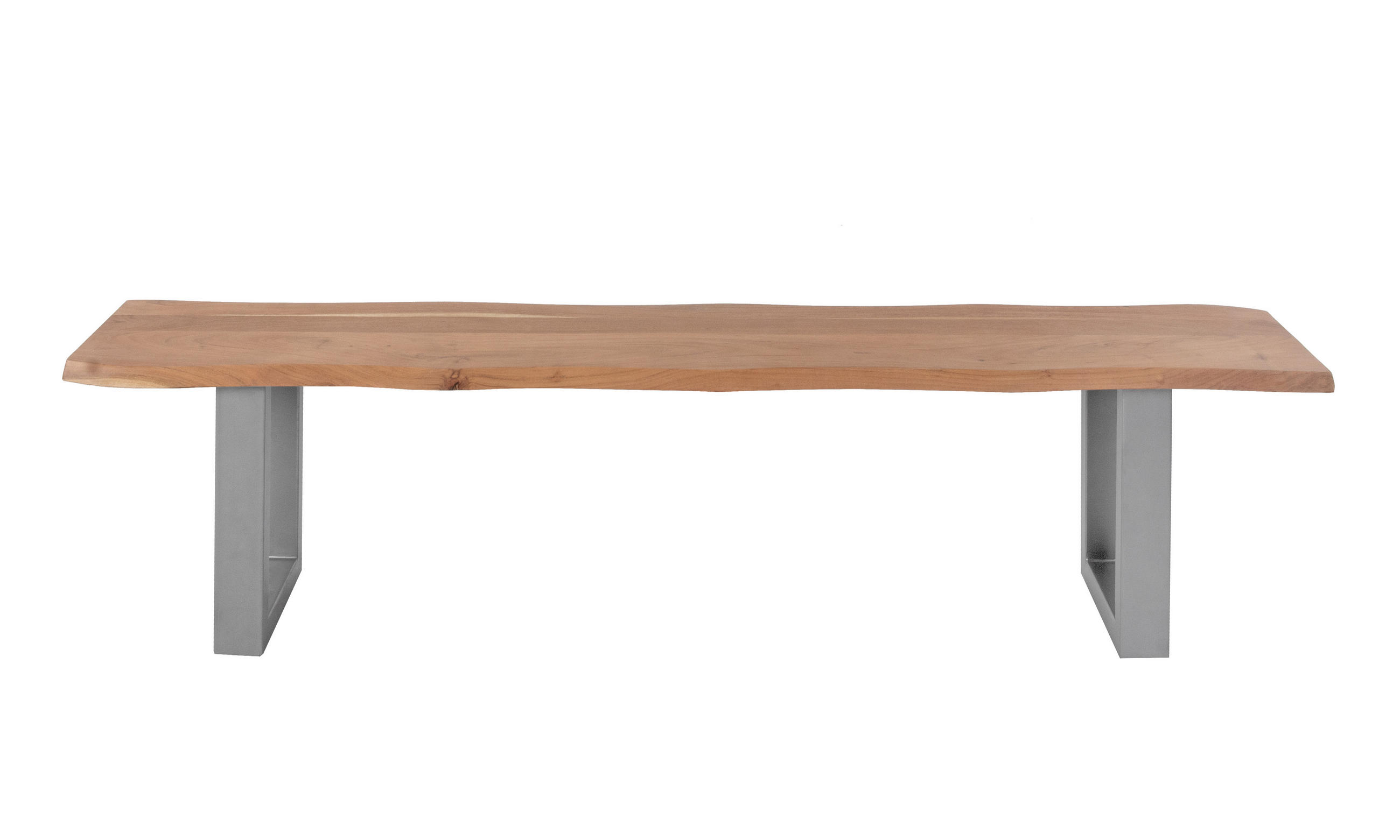 SITZBANK NOAH - Beige/Silberfarben, Holz/Metall (200/40/42cm) - SAM