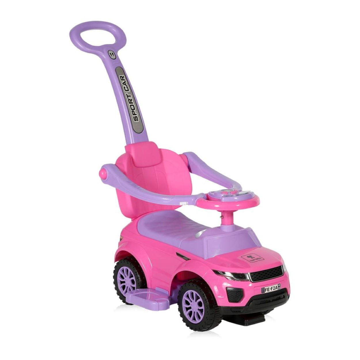 RUTSCHER 3 in 1 Kinderauto Off Road rosa Schiebegriff Musik Rückenlehne - Rosa, Kunststoff (52/25/35cm) - Lorelli
