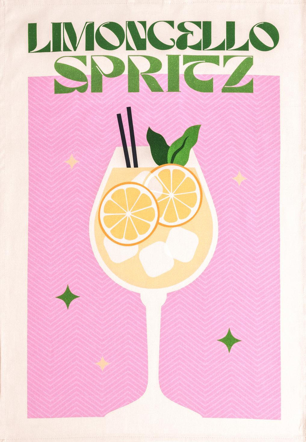 GESCHIRRTUCH SALUTI Limoncello Spritz - Hellrosa, Textil (50/70cm) - Magma Heimtexx