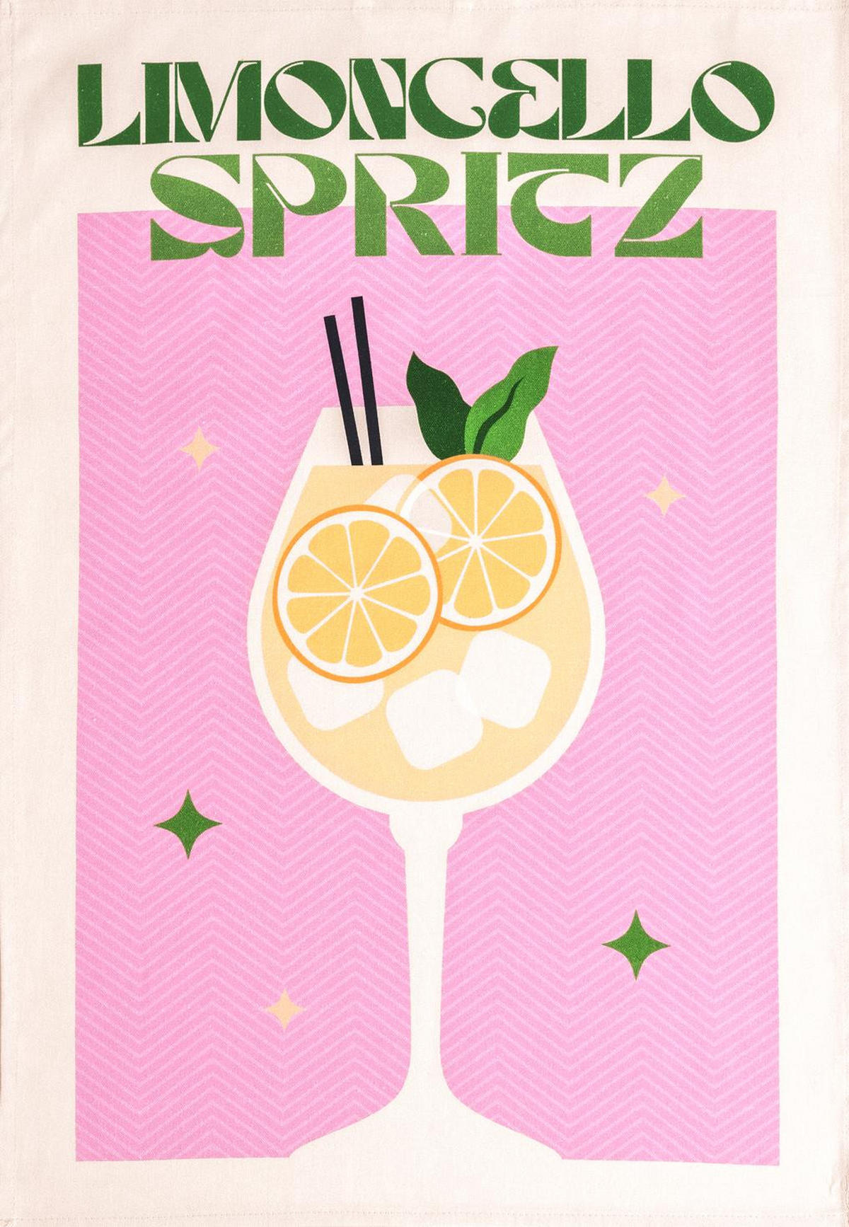 GESCHIRRTUCH SALUTI Limoncello Spritz - Hellrosa, Textil (50/70cm) - Magma Heimtexx