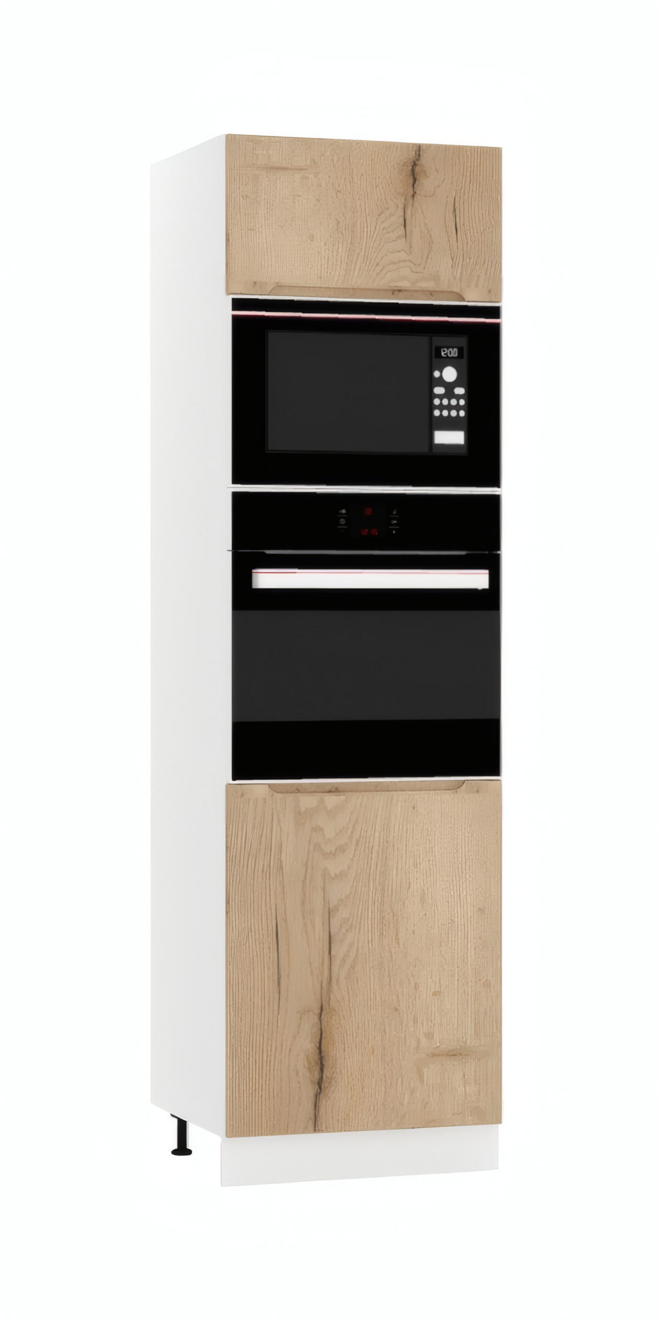MIKROWELLENUMBAUSCHRANK D60PK MVP/L - Zivora - Stilvolles Küchenelement - Eiche Artisan, Holz (60/213.3/56cm) - ROYAL24_MARKT