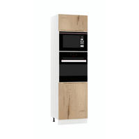 MIKROWELLENUMBAUSCHRANK D60PK MVP/L - Zivora - Stilvolles Küchenelement - Eiche Artisan, Holz (60/213.3/56cm) - ROYAL24_MARKT