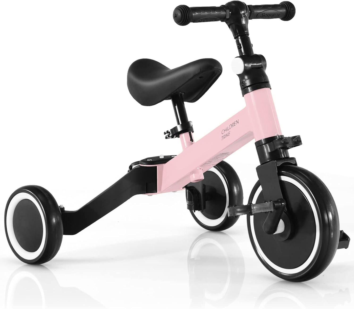 DREIRAD Kinder Pink - Pink, Metall (50/62/48cm) - COSTWAY