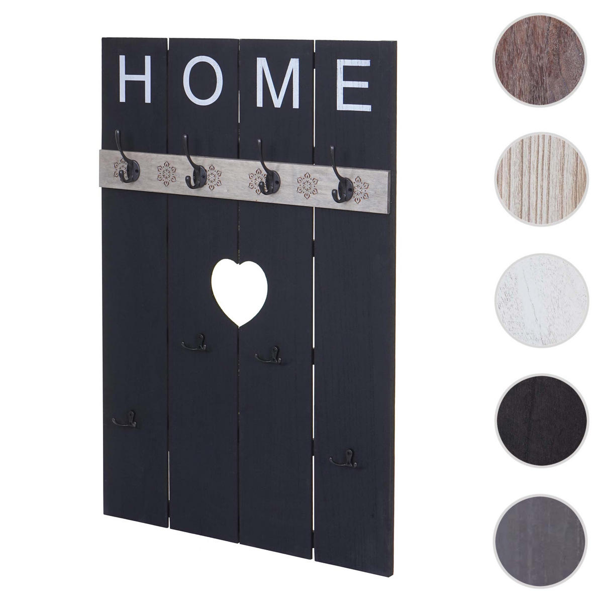 WANDGARDEROBE HOME SHABBY-LOOK Grau - Grau, Holz (60/91/8cm) - MCW