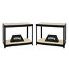 WERKBANK Dino 2er-Set mit 2x höhenverstellbar 90x120x60 cm Traglast 600 kg Schwarz - Schwarz, Metall (240/90/60cm) - PROREGAL