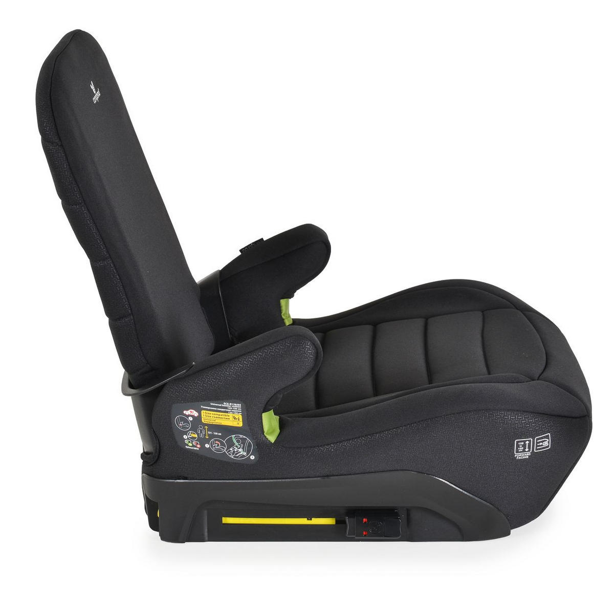 KINDERSITZ Galaxy i-Size schwarz (125-150cm) Gruppe 3, Isofix, Rückenlehne - Schwarz, Textil (43/48/42cm) - Cangaroo