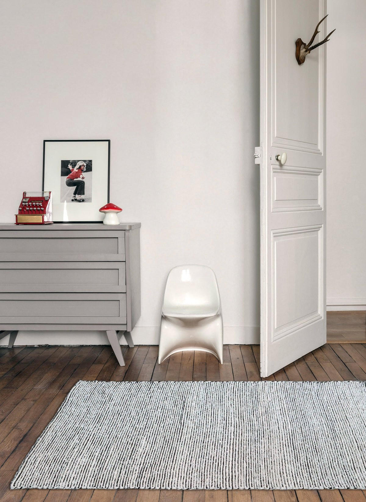 TEPPICH aus recycelter Baumwolle handgewebt grau - Grau, Naturmaterialien (160/230cm) - AFK Living