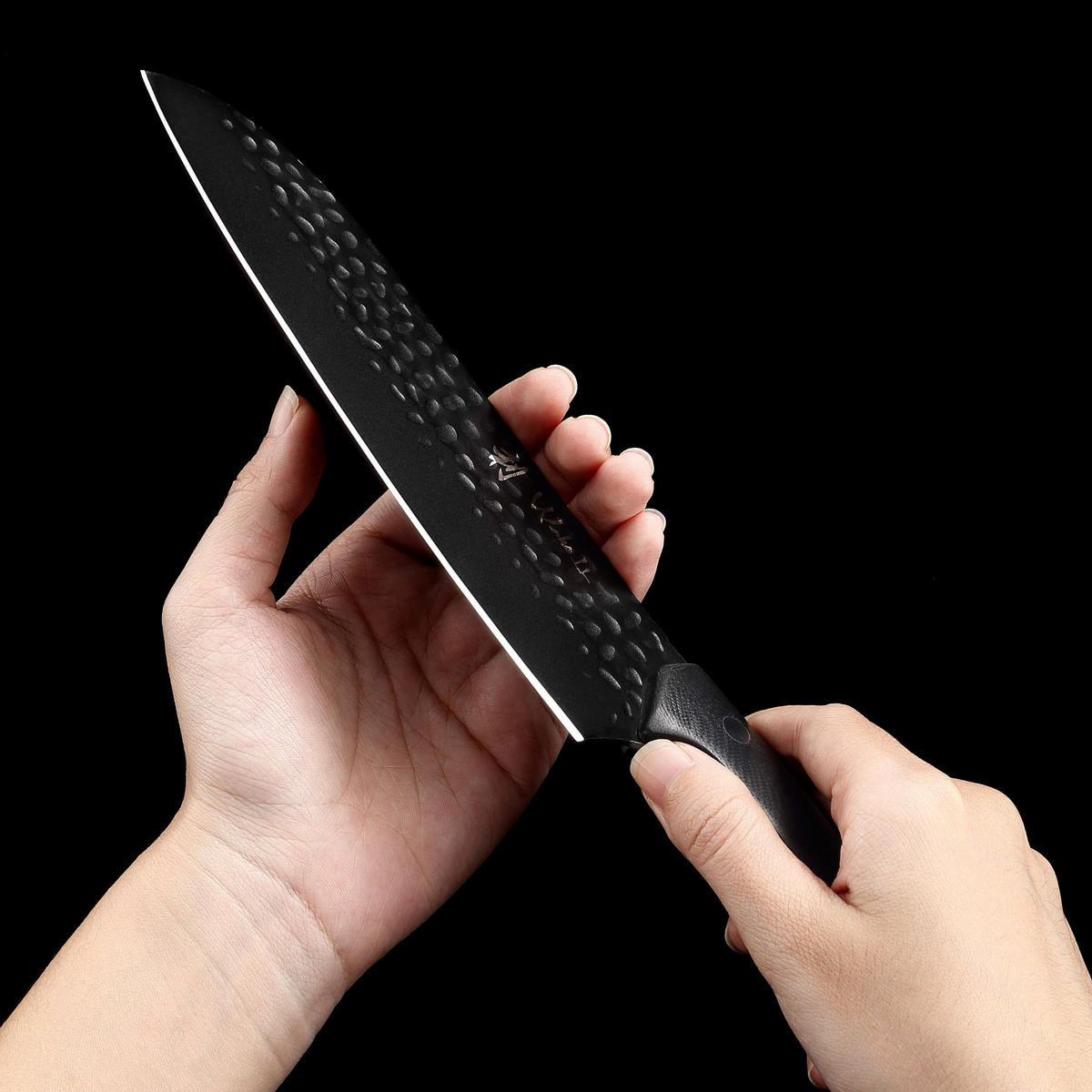 SANTOKUMESSER 18 cm - Schwarz, Metall (31cm) - Wakoli