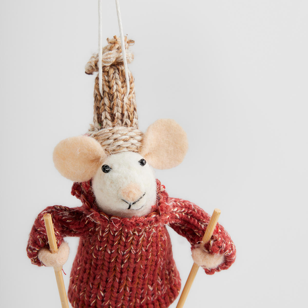 WEIHNACHTSDEKO Hängend MOUSISKATE, 13 x 8 cm, Rot, Christbaumschmuck, Weihnachtsbaumdekoration, Christmas, Xmas - Rot, Textil (8/13/8cm) - home&you