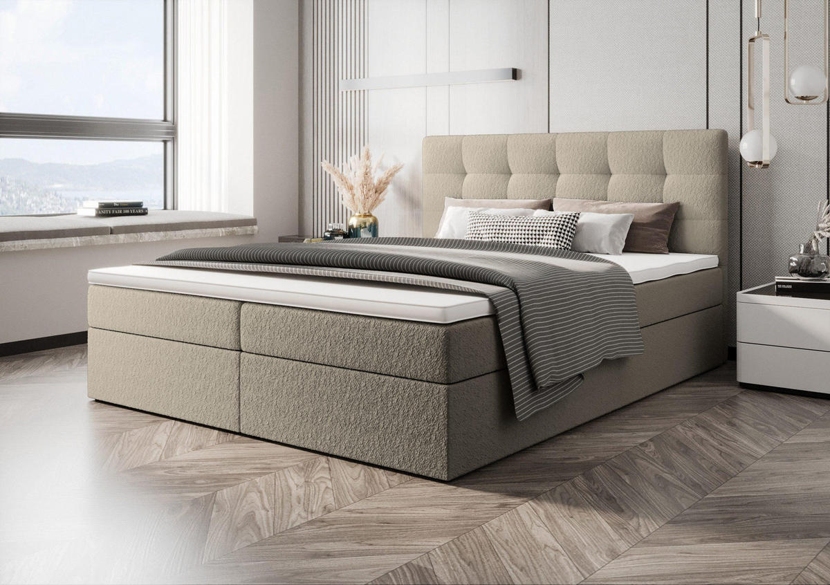 BOXBETT Sagani Taupe 200x200 cm - Taupe, Textil (200/200cm) - B&B Home