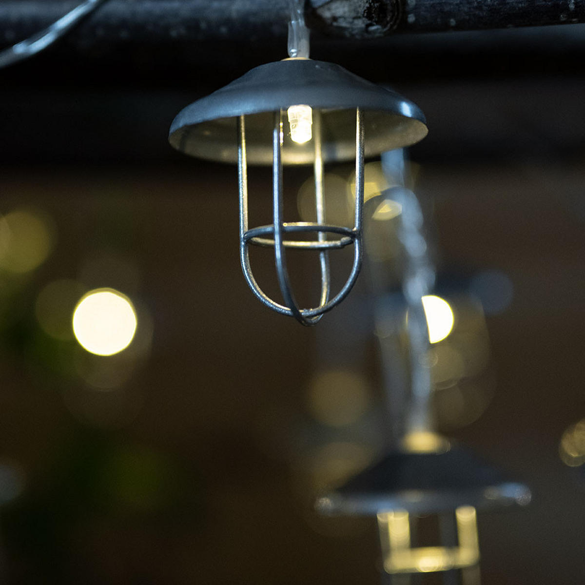 LED AUSSENLEUCHTE Solar Lichterkette Silber - Silberfarben, Metall (200/6/6cm)