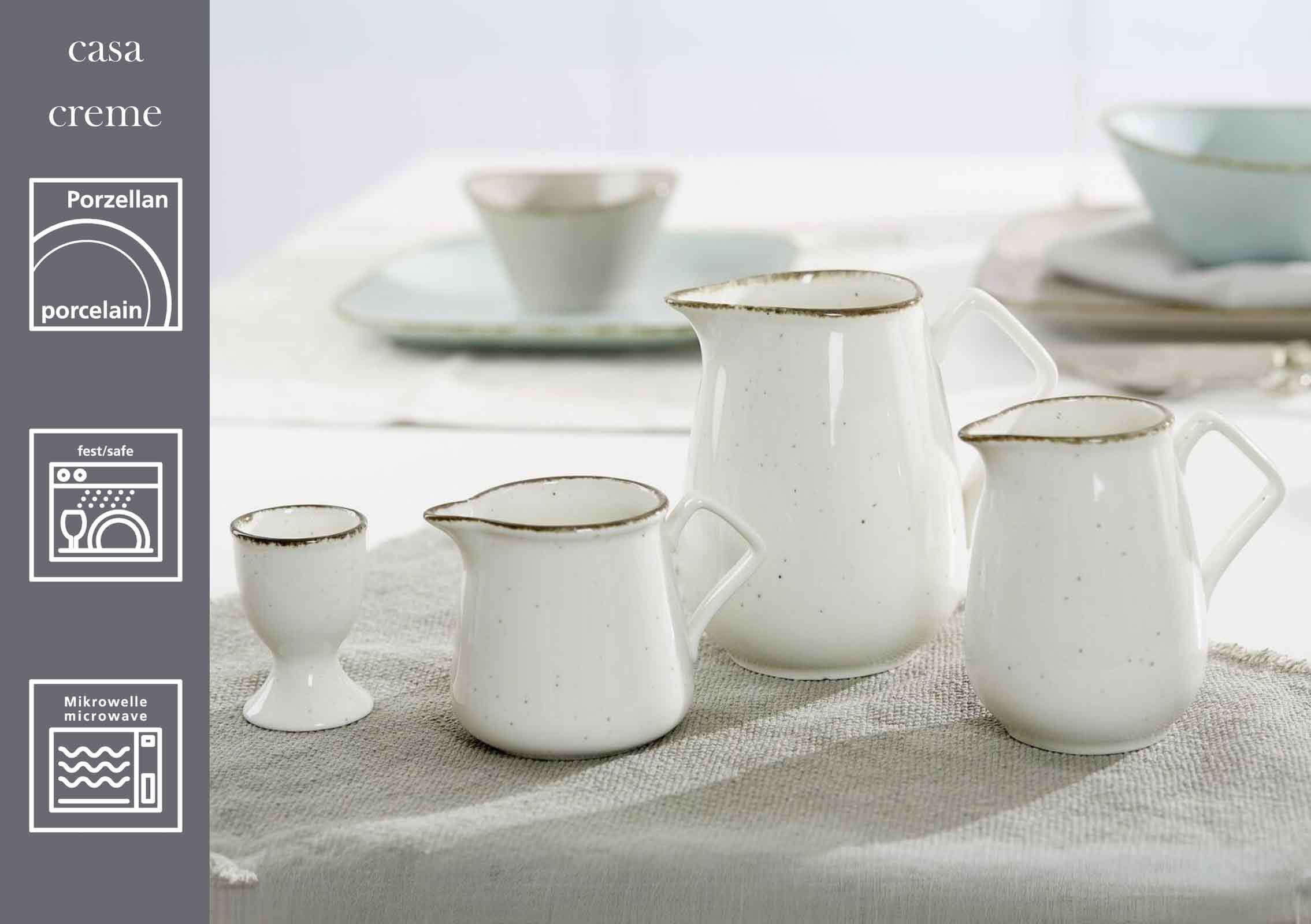 EIERBECHER Casa Beige ø 5 cm 6er Set - Beige, Keramik (5/7/5cm) - Ritzenhoff Breker