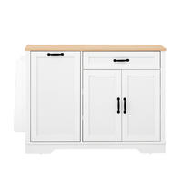 KÜCHENINSEL 115/40/87 cm weiß mit ausziehbaren Schubladen - Weiß, Holzwerkstoff (115/87/40cm) - OKWISH