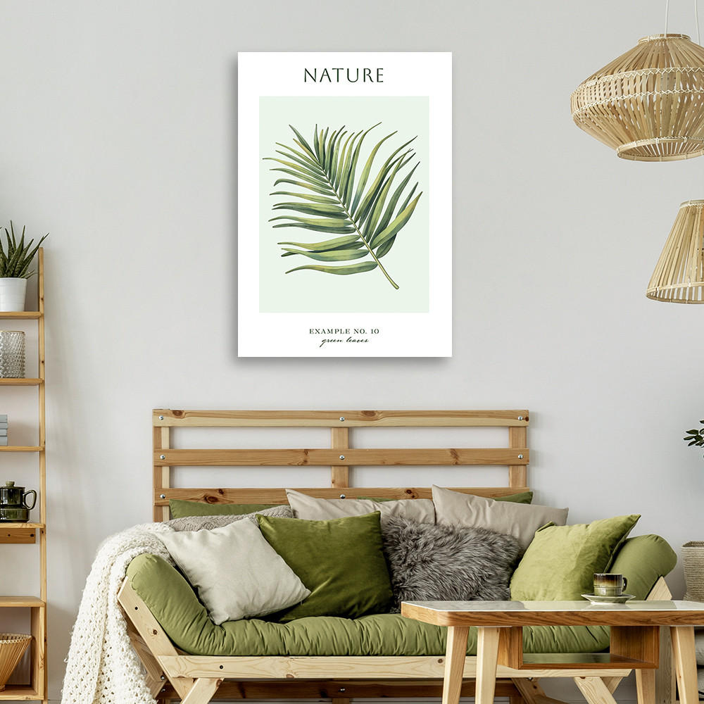 WANDBILD grüne blätter natur - Grün, Textil (40/60cm) - Feeby