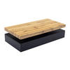 COUCHTISCH mit 2 Schubladen - MDF - Schwarz & Holzfarben hell - FELIX - Schwarz, Holz (120/60/35cm) - Vente-Unique