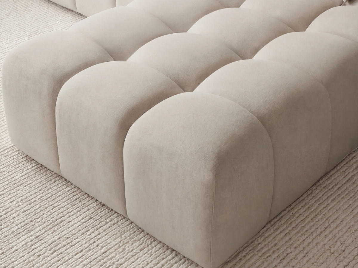 ECKSOFA Loopo Beige Rechts - Beige, Holz/Textil (265/180cm) - Graingold