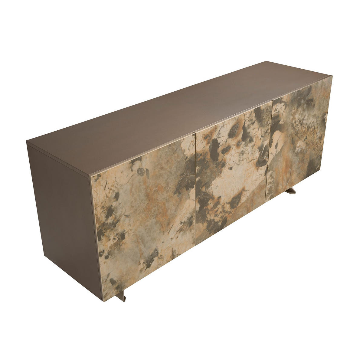 SIDEBOARD Metallische Anrichte aus taupefarbenem Holz 180/50/80 cm - Beige, Holzwerkstoff (180/80/50cm) - ANGEL CERDA
