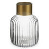 VASE Golddekor 18 cm - Transparent, Glas (18cm) - Giftdecor