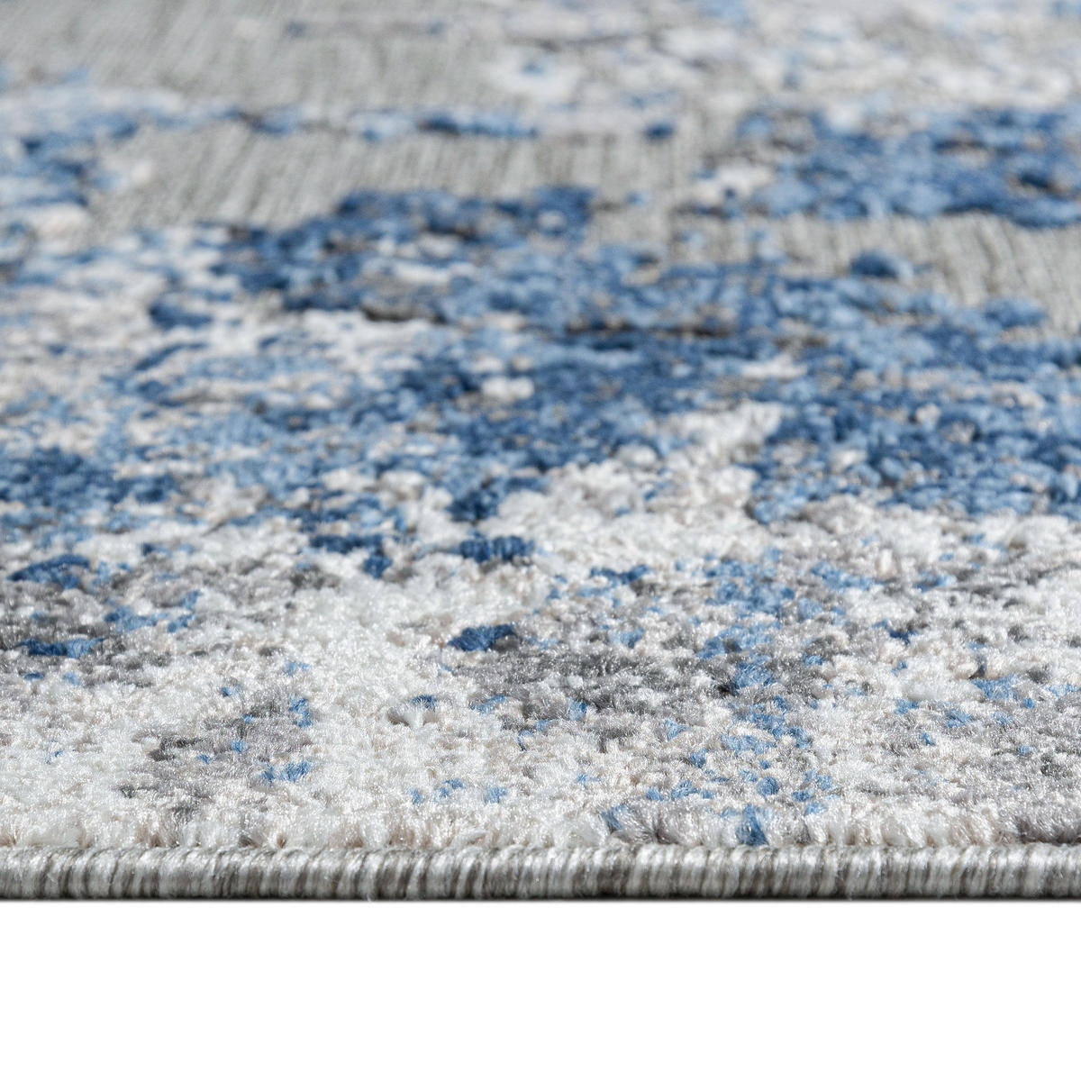 TEPPICH In-Outdoor Bunte Abstrakt - Kurzflor Rechteckig - 80 x 150 cm - Blau, Textil (80/150cm) - Mazovia
