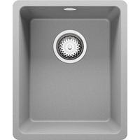 SPÜLBECKEN Venedig Slim Easy, 2-er set Grau 36/44 cm 1 Becken + Ablauf-Set ab 40er Unterschrank - Chromfarben/Grau, Kunststoff (36/20/44cm) - Primagran