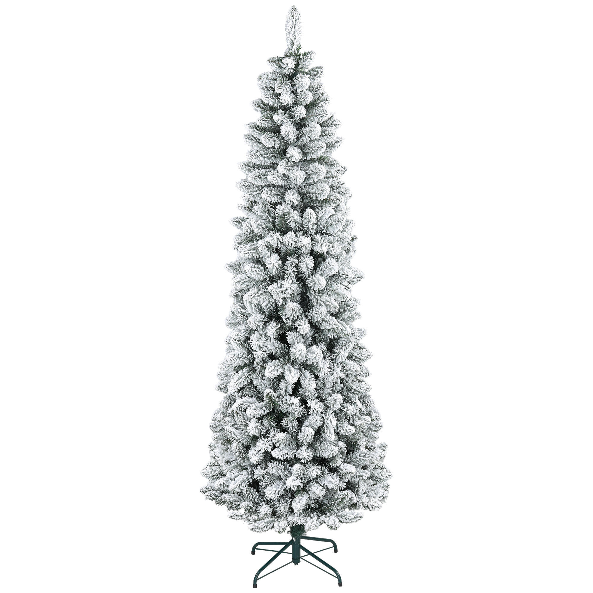 KÜNSTLICHER Weihnachtsbaum, 210 cm Christbaum mit 687 Spitzen für Weihnachten - Grün, Kunststoff/Metall (210cm) - HOMCOM