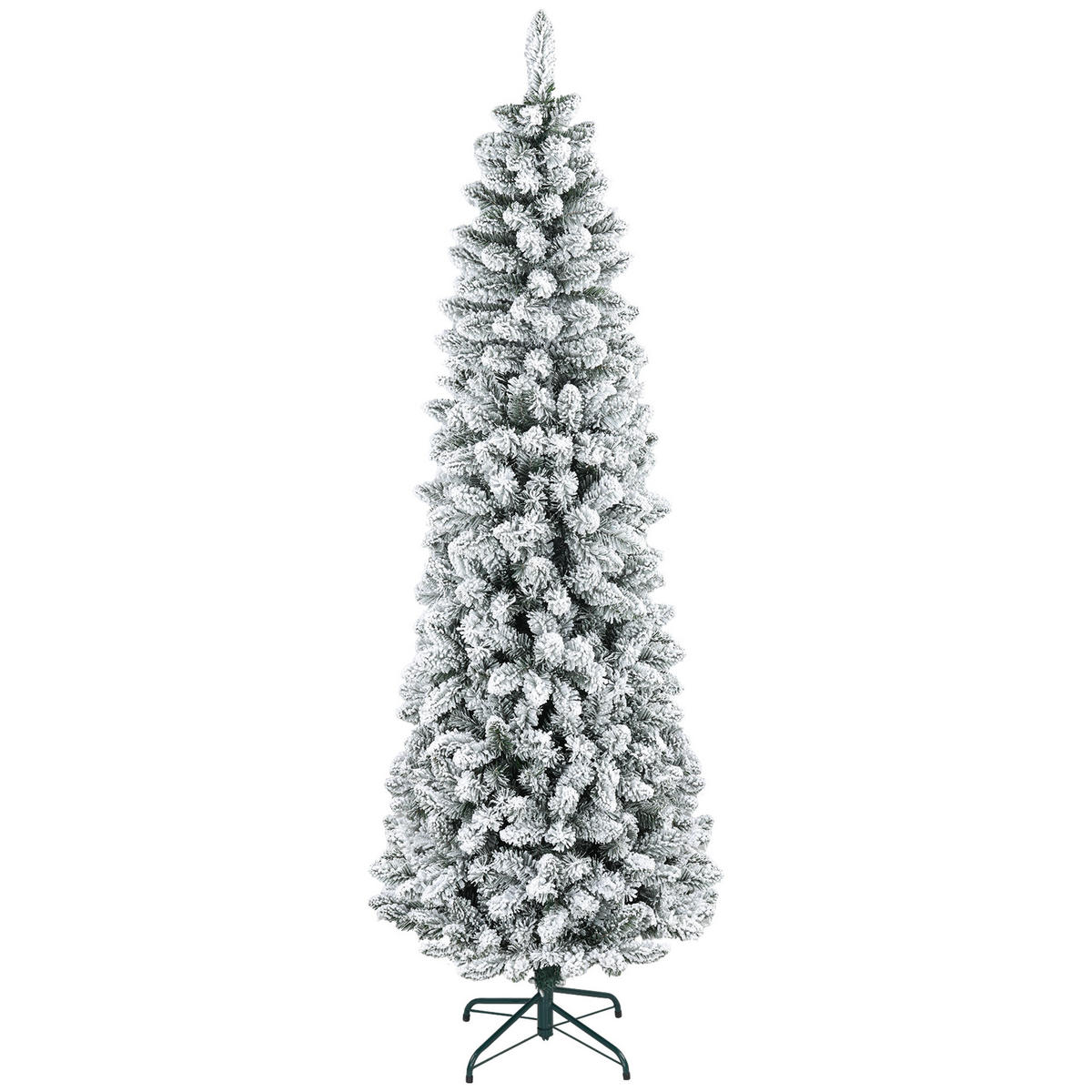 KÜNSTLICHER Weihnachtsbaum, 210 cm Christbaum mit 687 Spitzen für Weihnachten - Grün, Kunststoff/Metall (210cm) - HOMCOM