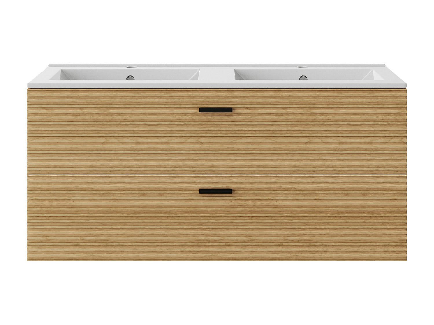 EINZELWASCHTISCH - 120 cm x 46 cm - Holz, Platte - Naturfarben Hell - SARONE - Naturfarben, Holz (120/55/46cm) - Vente-Unique