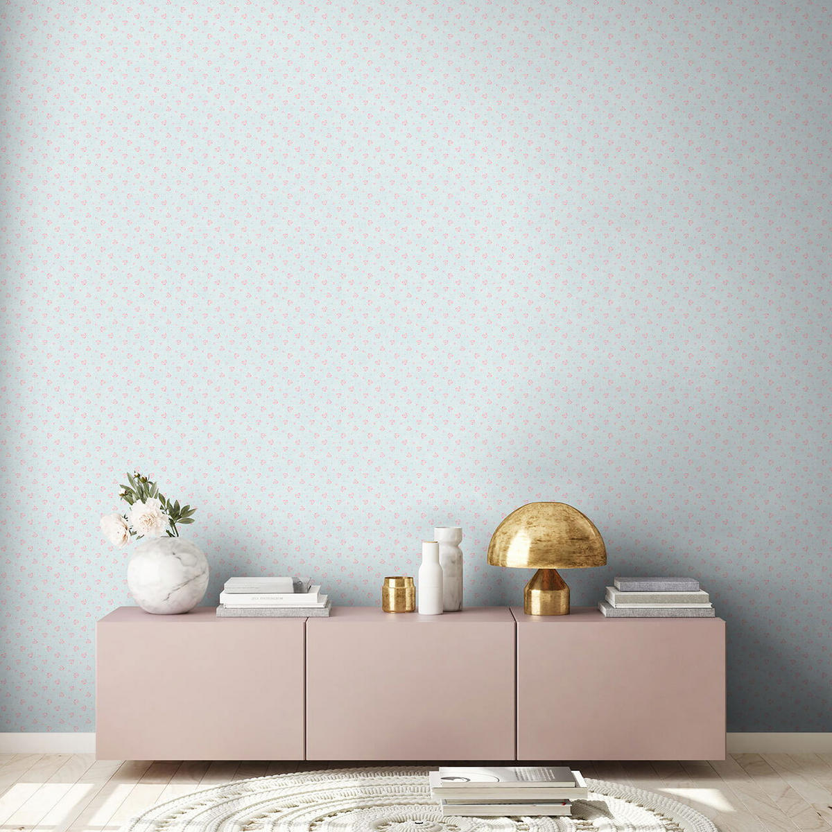 VLIESTAPETE Blau 53/1005 cm - Pink, Kunststoff/Textil (53/1cm) - KUNSTLOFT