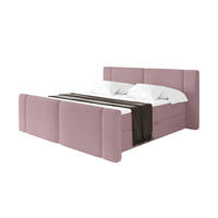 BOXBETT mit Matratze H3 - EVON Zanozek - 120x200 cm Rosa - Rosa, Holzwerkstoff (120/200cm) - ALTDECOR
