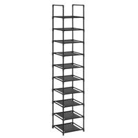 SCHUHREGAL, schwarz - Schwarz, Metall (33/173/33cm) - A2A Home